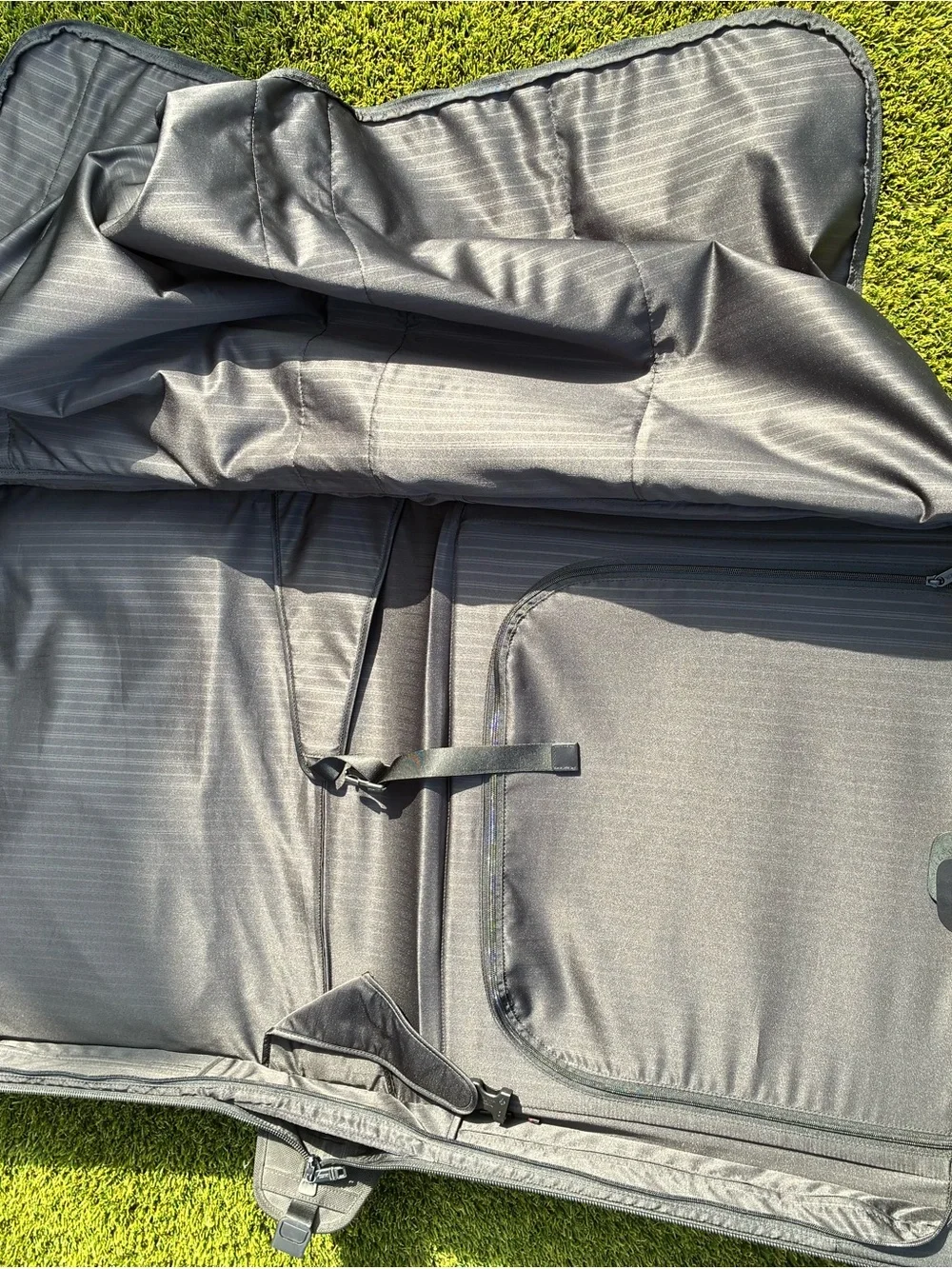Tumi Black Rolling Garment Bag with Front Zip Pockets